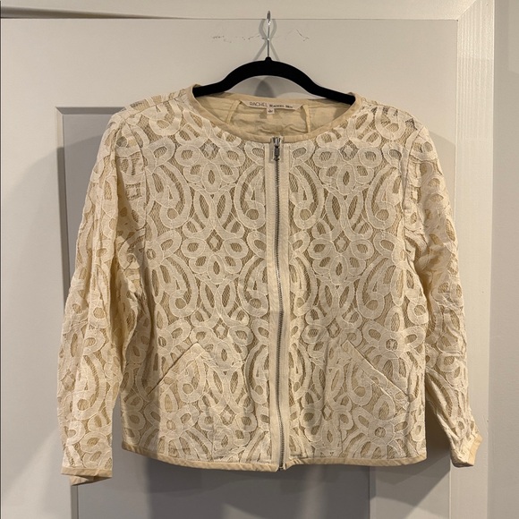 RACHEL Rachel Roy Jackets & Blazers - RACHEL Rachel Roy Cream Lace Blazer